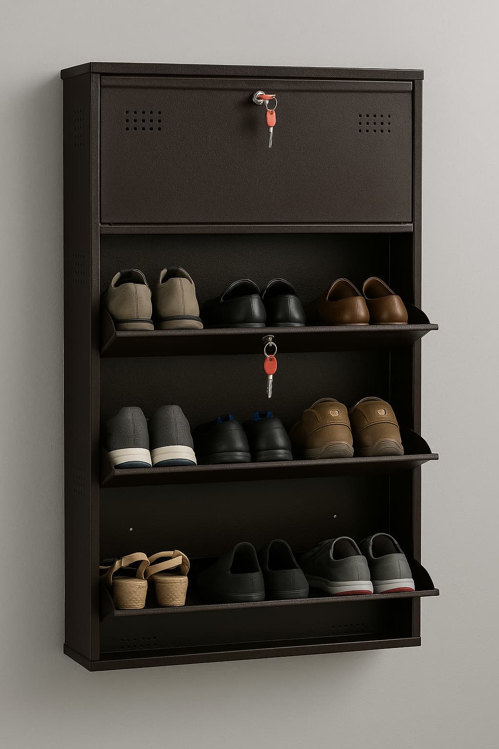 Wall Mounted Shoe Rack